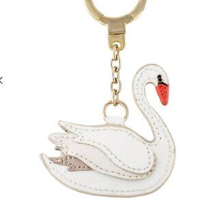 Kate spade black and white swan charm BOX INCLUDED